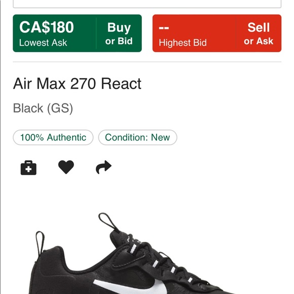 Nike Air Max 270 React GS - Picture 10 of 10